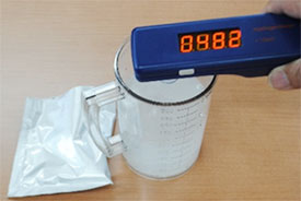 从氢气发生器（浴盐）产生时的测量