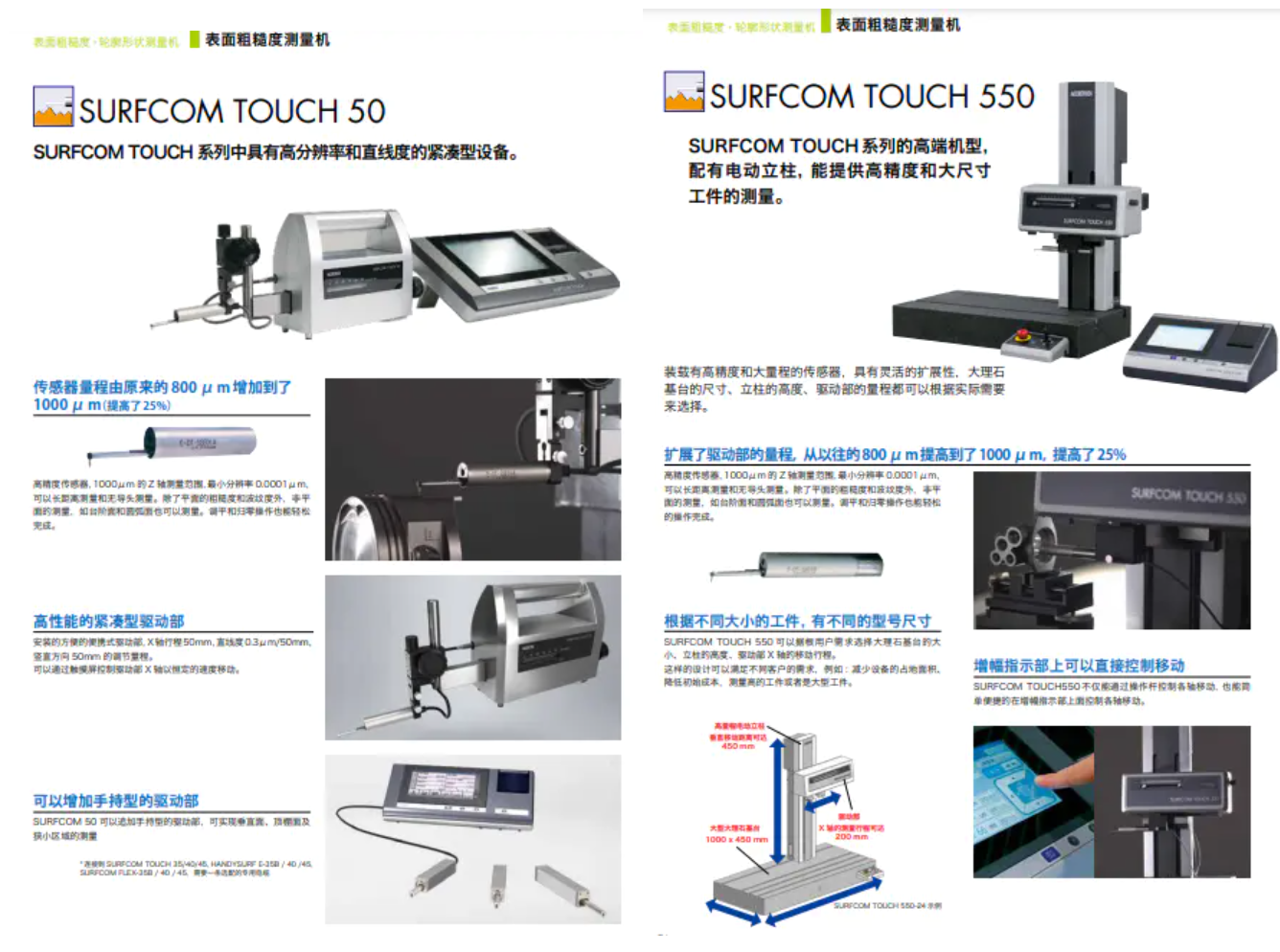 东京精密粗糙度仪SURFCOM TOUCH 50